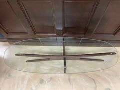 Adrian Pearsall MCM Jax Sculptural Walnut &amp; Glass Coffee Table