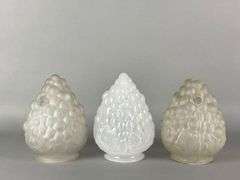 Group of 3 Antique Grape Cluster Glass Lamp Shades