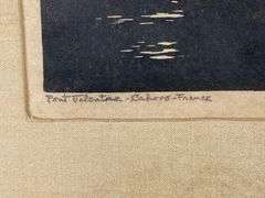 Donald Frederick Witherstine Pont Valentre Cahors France Woodblock on Paper
