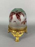 Antique Hand Painted Gilt Footed Fairy Lamp