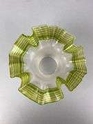 Antique Applied Green Swirl Frosted Glass Lamp Shade