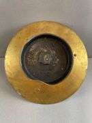 Arts and Crafts English Bronze Banded Agate Inkwell