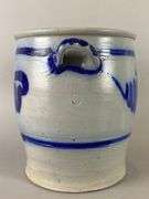 German Stoneware 5 Liter Crock With Cobalt Design