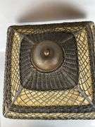 Antique Wicker Eiffel Tower Style Table Lamp