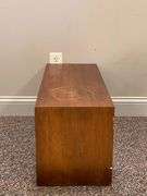 MCM Divided Wall Mounted Wood Record Cabinet