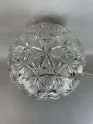 Antique American Brilliant Cut Glass Lamp with Crystals