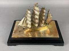 Sterling Silver Clipper Ship Allied Radio Corporation Company Appreciation Token