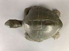 Cast Metal Turtle Statue with removable lid