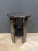 Arts and Crafts Oak Round Side Table