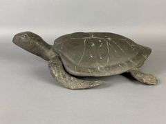 Cast Metal Turtle Statue with removable lid
