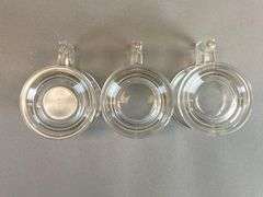 Group of 3 EAPG Figural Children Glass Mugs