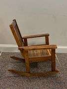 Mission Style Oak Childs Rocking Chair