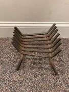 Antique Wrought Iron Fireplace Log Holder