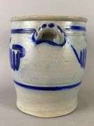 German Stoneware 5 Liter Crock With Cobalt Design