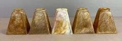 Group of 5 Antique Kokomo  Sheet Glass Lamp Shades