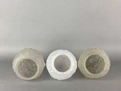 Group of 3 Antique Grape Cluster Glass Lamp Shades