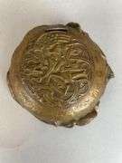 Antique Art Nouveau Bronze Viking Ships Ink Well