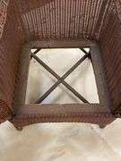 Antique Set of Painted Wicker Couch and Chair
