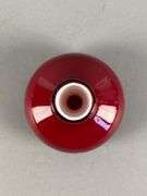 Vintage Murano Ruby Cased Glass Bud Vase