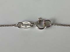 14K White Gold Diamond Infinity Chain Necklace