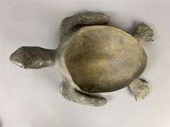 Cast Metal Turtle Statue with removable lid