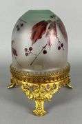 Antique Hand Painted Gilt Footed Fairy Lamp