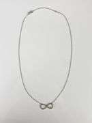 14K White Gold Diamond Infinity Chain Necklace