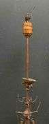 Antique Copper 12 Arm Gas and Electric Light Fixture