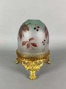 Antique Hand Painted Gilt Footed Fairy Lamp