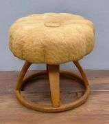 Heywood Wakefield Style Swivel Ottoman