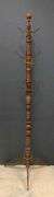 Antique Udells Toilet Tree Indianapolis Brass and Walnut Toiletries Stand