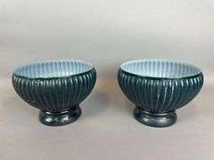 Antique Brass Double Student Lamp with Teal Shades