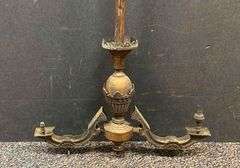 Antique Brass and Copper 2 Arm Gas Light Fixture
