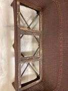 Antique Set of Painted Wicker Couch and Chair