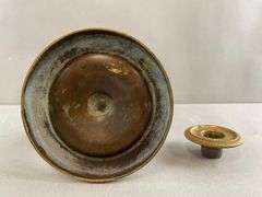 Antique Brass Floral Candlestick