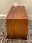 MCM Divided Wall Mounted Wood Record Cabinet