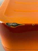 Vintage Enamelware Orange Bread Box