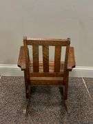 Mission Style Oak Childs Rocking Chair
