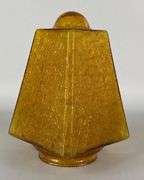 Antique Amber Crackle Glass Ceiling Fixture Lamp Shade
