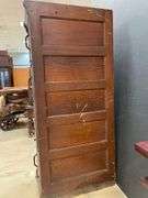 Antique Globe Oak 4 Drawer Filing Cabinet