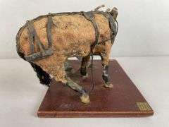 Vintage W.H. Fulham Jr. Pottery Man with Horse Sculpture