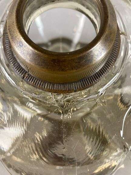 Antique EAPG Presses Glass Oil Lamp