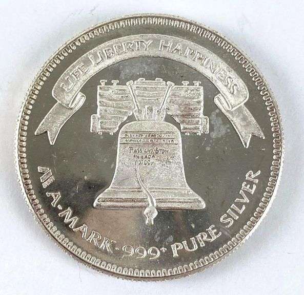 1983 A-Mark Liberty Silver 1 oz .999 Fine Silver Round