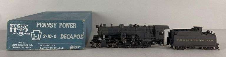 United Brass HO Scale Pennsy Power 2-10-0 PRR Locomotive and Tender