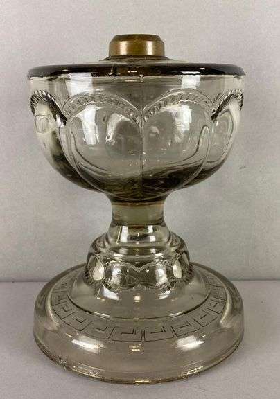 Antique EAPG Presses Glass Oil Lamp