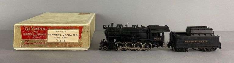 Olympia Brass HO Scale 2-8-0 No. 1052 PRR Locomotive and Tender