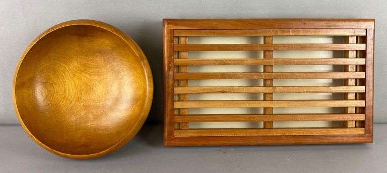 Group of 2 Wooden Kitchen Items