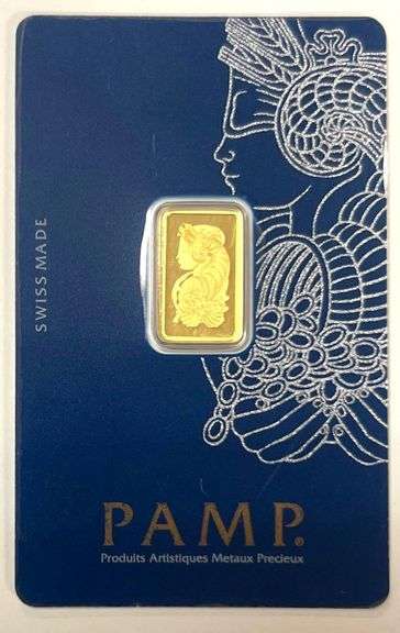 Pamp Suisse 2.5 Gram .9999 Fine Gold Bar in Assay Fortuna Lady
