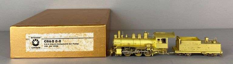 Oriental Limited Brass HO Scale CB and Q 0-6-0 Locomotive and Tender