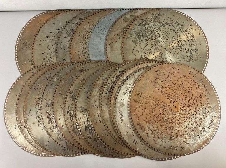 Group of 19 Regina Music Box Co. Music Box Discs